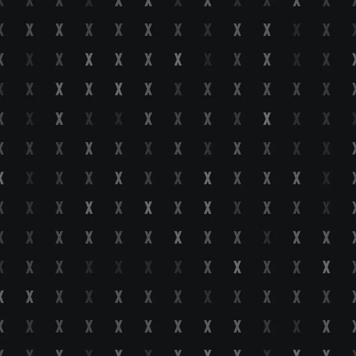 X grid, dark