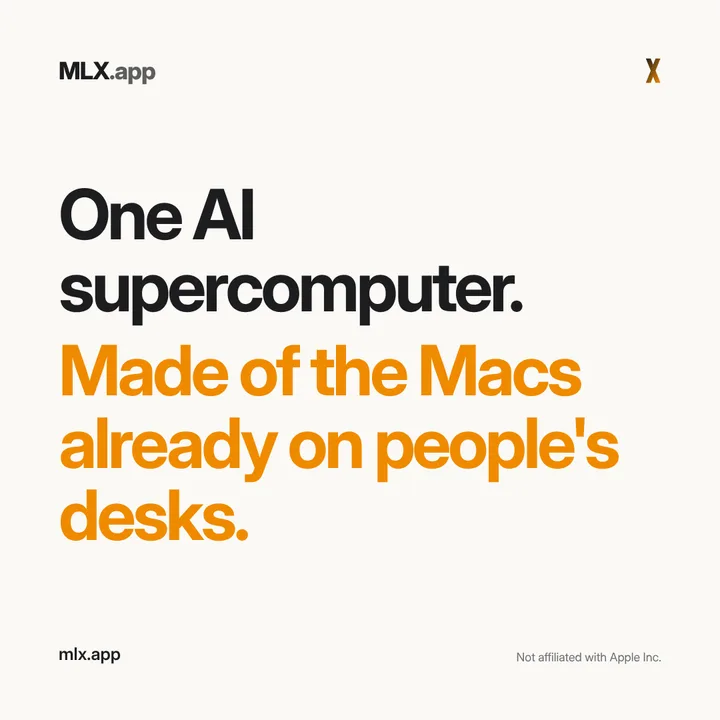 One AI supercomputer. Made of the Macs already on people's desks.