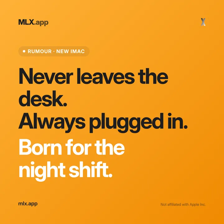 Never leaves the desk. Always plugged in. Born for the night shift.